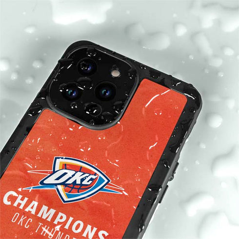 2025 NBA Champions Oklahoma City Thunder iPhone 15 Pro Waterproof Case
